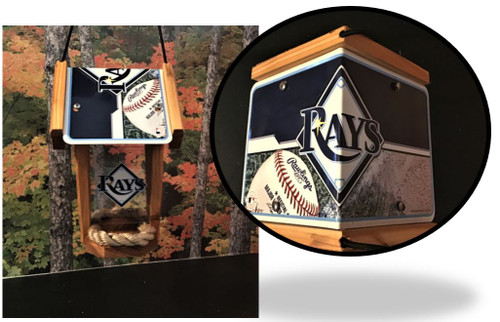 Tampa Bay Rays License Plate Roof Bird Feeder