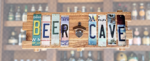 Beer  Cave Cut Strip Sign
