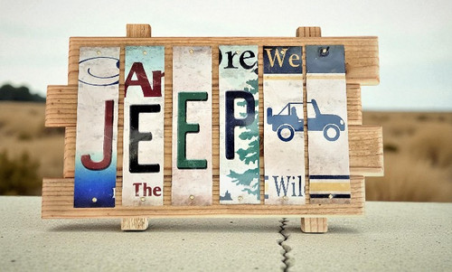 Jeep Cut License Plate Strip Sign