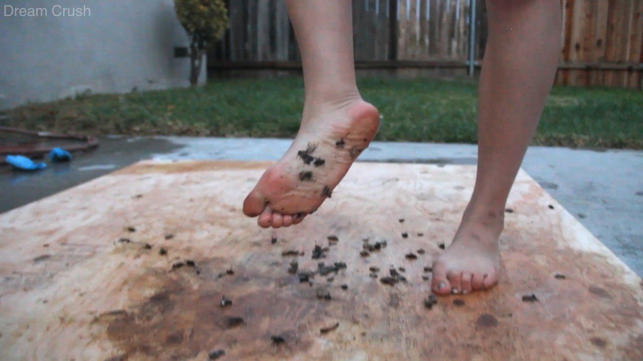 Bug crush barefoot.
