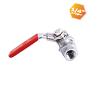 1/4" Ball Valve F-NPT Red Handle (Fill)