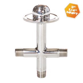 3"-1/4" MNPT Solvent Inlet Valve Cross Piece (Shower Head Only)