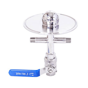 Solvent Inlet Valve Cross Piece 4"-1/4" MNPT with Shower Head only (No fittings)