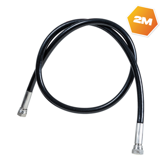 2M Braided Black PVC Coated Non Kink Hoses