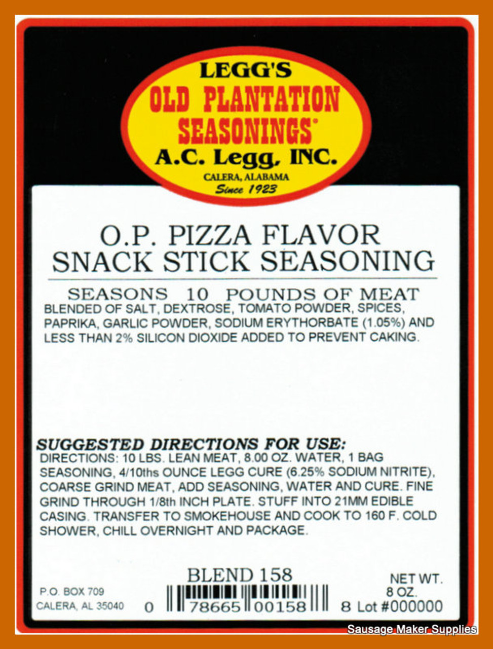 A.C. LEGG #158 - Pizza Flavored Snack Stick Seasoning