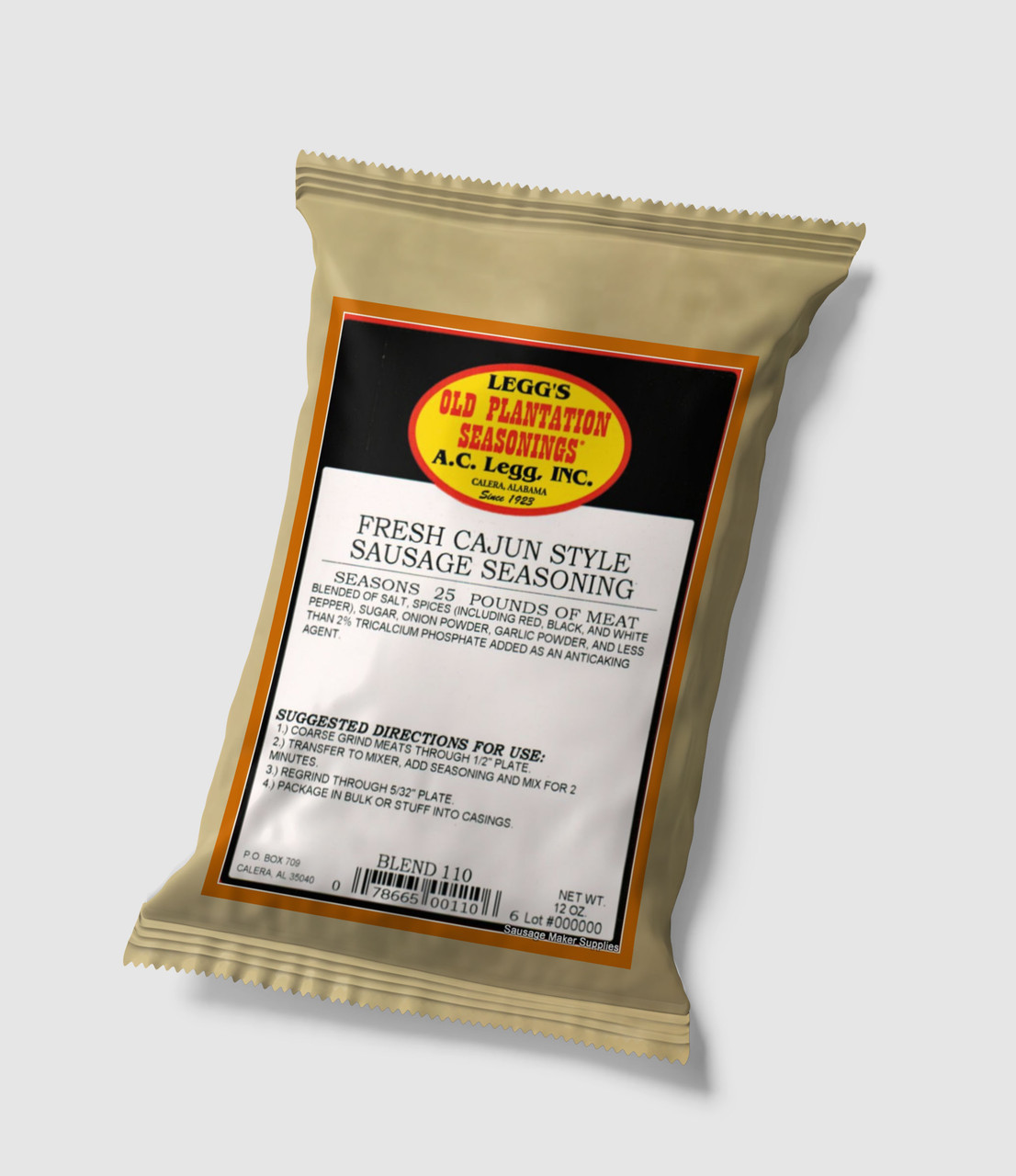 A.C. LEGG #110 - Cajun Style Sausage Seasoning