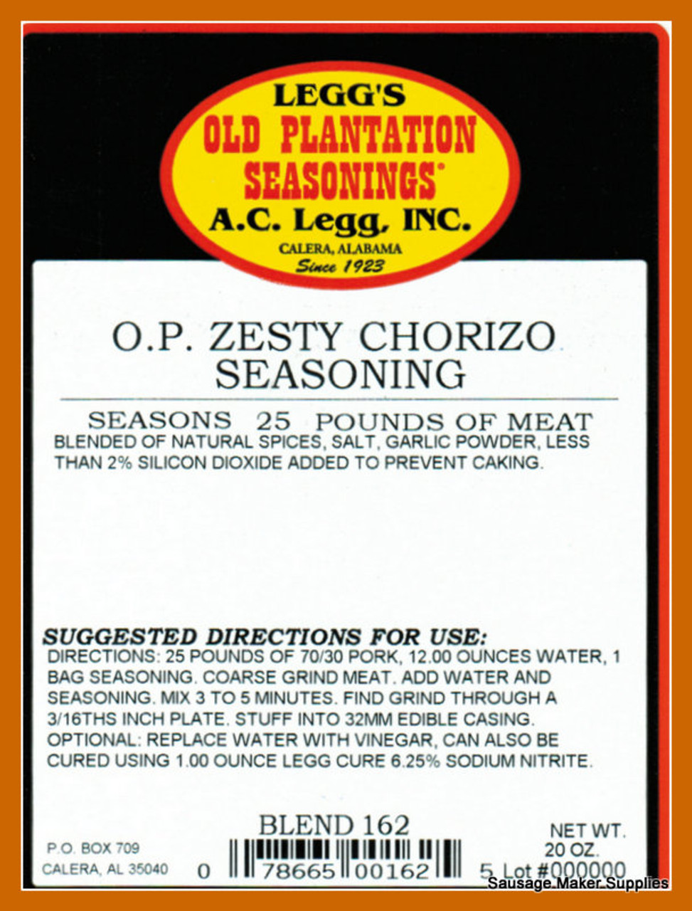 A.C. LEGG #162 - Zesty Chorizo Seasoning