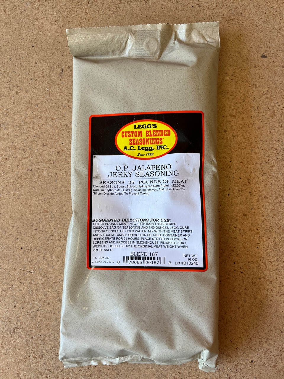 A.C. LEGG #187 - Jalapeño Jerky Seasoning Blend - Sausage Maker