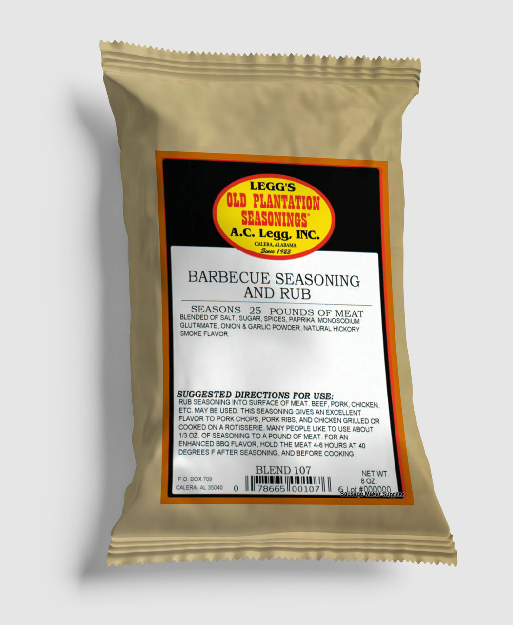 A.C. LEGG #107 - Premium Barbecue Seasoning & Rub