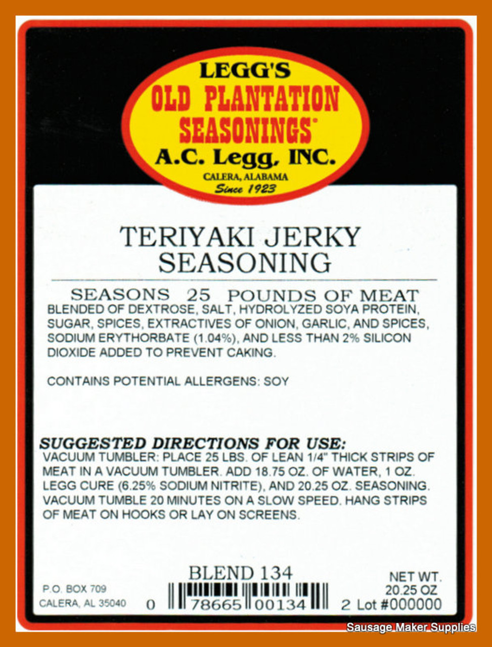 A.C. LEGG #134 - Teriyaki Jerky Seasoning