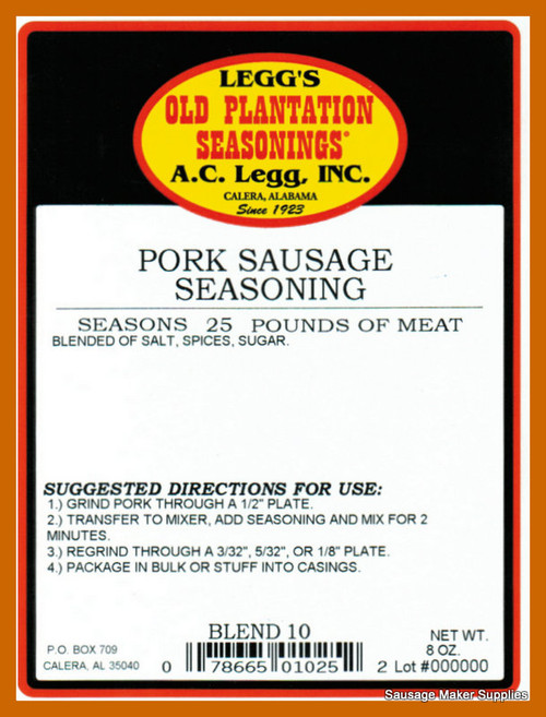 A.C. LEGG #10 - Classic Pork Sausage Seasoning Blend