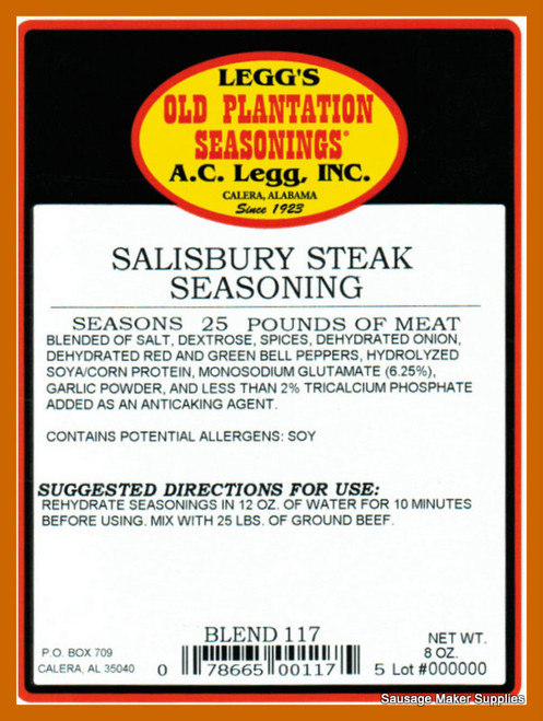 117 Salisbury Steak Blend Contains Just The Right Proportions Of Onion Bell Pepper And Celery For A Homemade Taste A C Legg Old Plantation Sausage Maker Supplies Searing steak is so easy to do, i never order steak at restaurants anymore. 117 salisbury steak blend contains just the right proportions of onion bell pepper and celery for a homemade taste a c legg old plantation