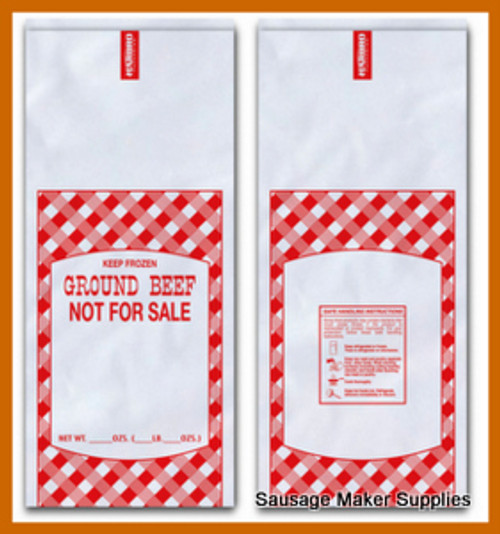 Sausage Maker Ground Beef Bags 1 Lb - 30 Count, Model# 17-2413