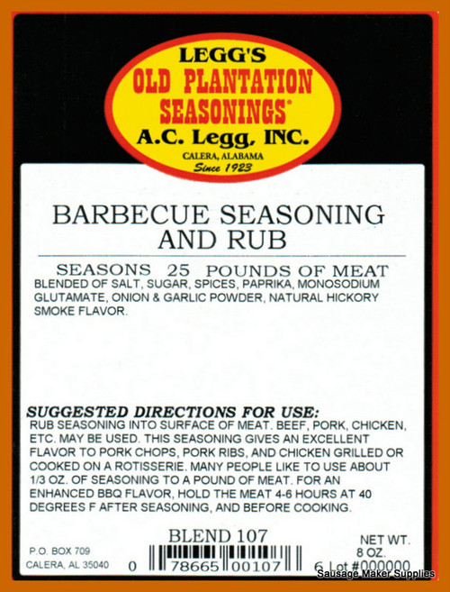 A.C. LEGG OLD PLANTATION BLEND 107
This blend of seasonings can be either sprinkled on meat after it is cooked, or used ahead of cooking as a marinade.