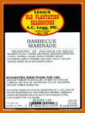 A.C. LEGGS OLD PLANTATION Barbecue Marinade Blend 129 