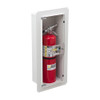9" x 24" x 5.75" BUENA Acrylic w/ Lock Trimless Fire Extinguisher Cabinet - Stainless Steel - Potter Roemer