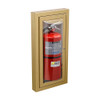 12" x 27" x 4.75" LOMA Semi-Recessed 3" Fire Extinguisher Cabinet - Brass - Potter Roemer