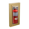 9" x 18" x 4" LOMA Semi-Recessed 2" Fire Extinguisher Cabinet - Aluminum - Potter Roemer