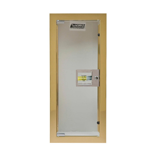 12" x 27" x 8" BUENA Full Acrylic Semi-Recessed 5" Fire Extinguisher Cabinet - Steel - Potter Roemer