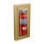 9" x 24" x 4" LOMA Semi-Recessed 2" Fire Extinguisher Cabinet - Stainless Steel - Potter Roemer