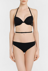 Black T-shirt multiway bra with Chantilly lace_3
