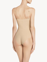 Latte-coloured underwired padded U-bra bodysuit_2