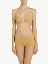 Hazel-coloured underwired padded bandeau U-bra_2