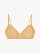 Hazel-coloured underwired non-padded bra_0