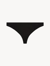 Black lycra thong_0