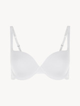 White cotton T-shirt bra_0