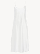 Silk midi nightdress in white_0