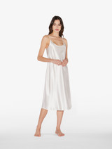 Silk midi nightdress in white_1