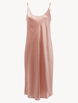 Silk midi nightdress in powder pink_0