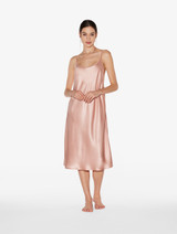 Silk midi nightdress in powder pink_1