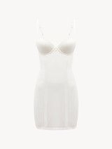Slip Dress in off-white stretch tulle_0