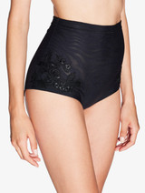 High-waisted Briefs in black stretch tulle_3