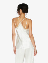 Off-white camisole in silk with macramé frastaglio_2