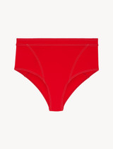 High Waisted Bikini Brief in Red_0