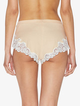 Cashmere Blend Ribbed Sleep Shorts in Halo with Frastaglio_2