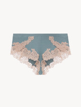 Cashmere Blend Ribbed Sleep Shorts in Sleepy Dream with Frastaglio_0