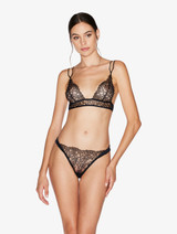 Lace Triangle Bra in Black_1