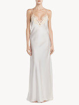 Long nightgown in white with frastaglio_1