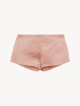 Powder pink silk sleep shorts_0
