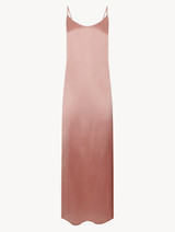Powder pink silk long slip_0