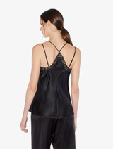 Black camisole in silk with macramé frastaglio_2