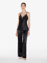 Black camisole in silk with macramé frastaglio_3