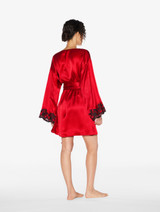 Red silk short robe with frastaglio_2