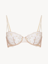 Balconette Bra in Halo and Ivory Nude with embroidered tulle_0