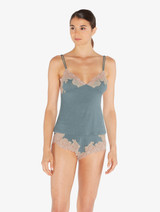 Cashmere Blend Ribbed Camisole in Sleepy Dream with Frastaglio_1