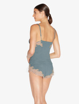 Cashmere Blend Ribbed Camisole in Sleepy Dream with Frastaglio_2